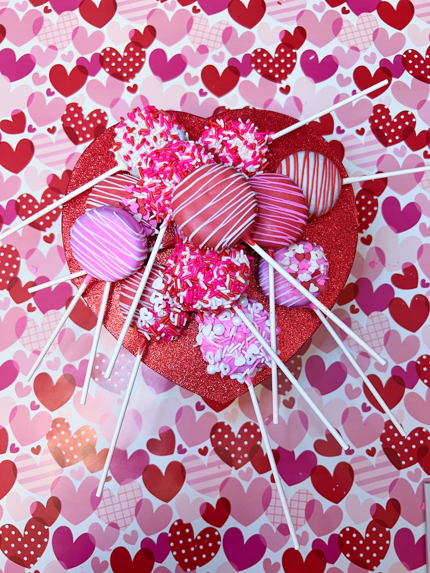 Valentine's Chocolate Covered Oreo Pop